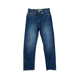 Levi's Wedgie Straight Leg Dark Wash Jeans 28